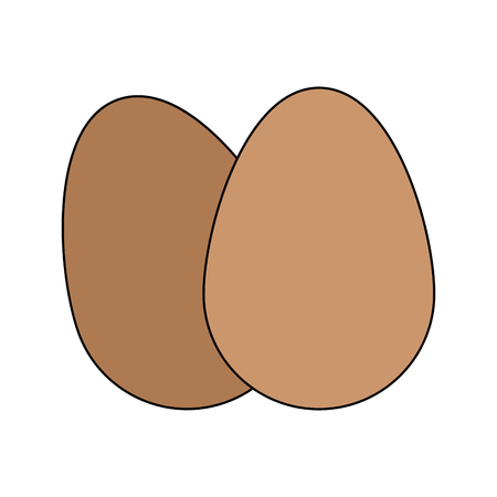 two eggs icon image vector illustration designのイラスト素材