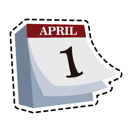 april 1 icon image vector illustration designのイラスト素材