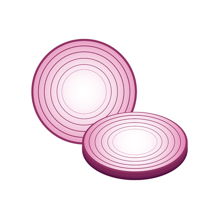 red onion vegetable icon over white background. colorful design. vector illustrationのイラスト素材