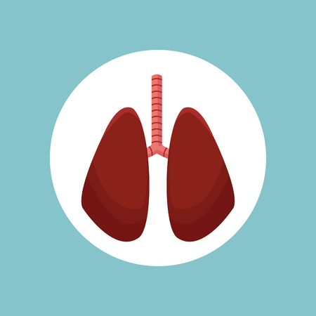 lungs organ human image vector illustrationのイラスト素材