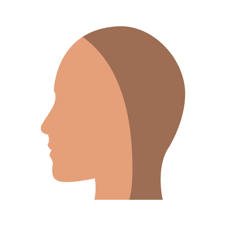 head profile icon over white background. colorful design. vector illustrationのイラスト素材