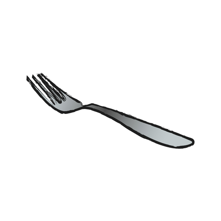 fork icon over white background. vector illustrationのイラスト素材