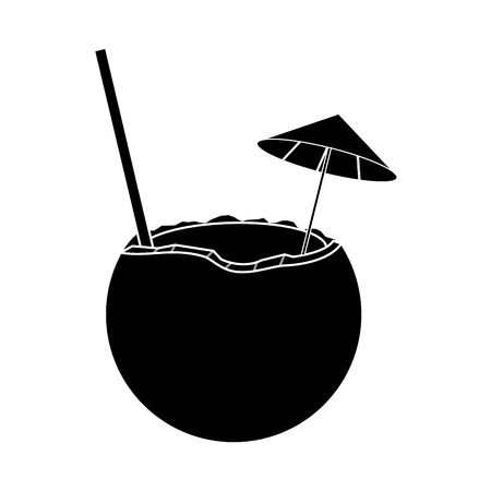 coconut cocktail icon image vector illustration designのイラスト素材