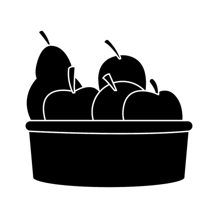 basket with fruit icon image vector illustration designのイラスト素材