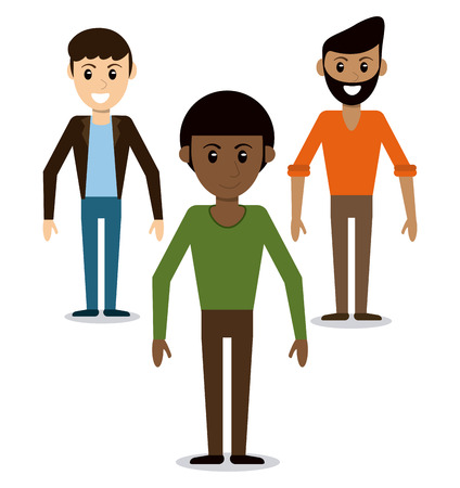 male character avatar community vector illustration eps 10のイラスト素材