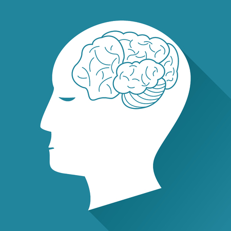 profile head brain health image vector illustration eps 10のイラスト素材