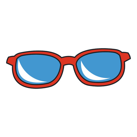 Glasses icon over white background. colorful design. vector illustrationのイラスト素材