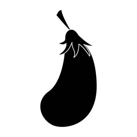 eggplant vegetable icon over white background. vector illustrationのイラスト素材