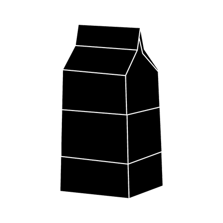 milk box icon over white background. vector illustrationのイラスト素材