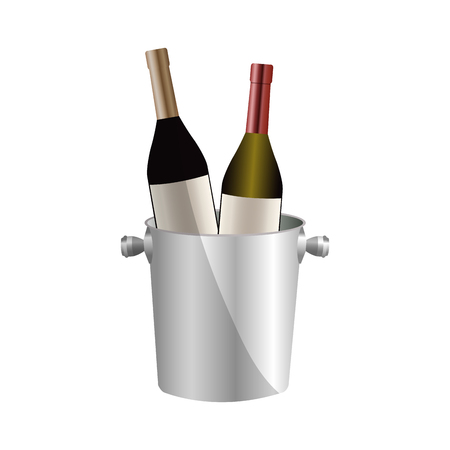 wine bottle icon over white background. colorful design. vector illustrationのイラスト素材