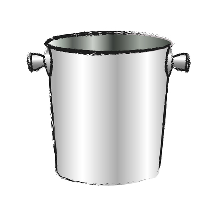 wine cooler icon over white background. vector illustrationのイラスト素材