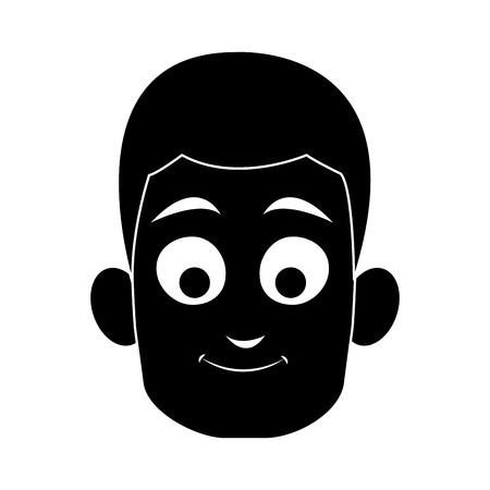 face of young boy icon image vector illustration designのイラスト素材