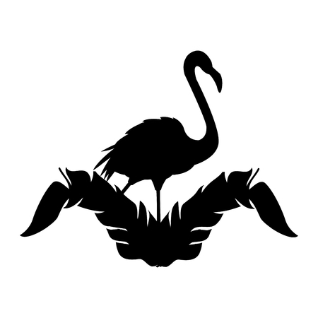 flamingo bird icon image vector illustration designのイラスト素材
