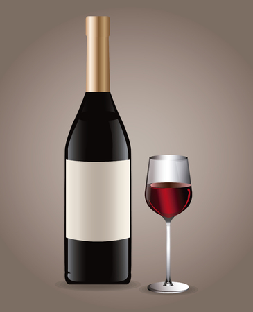 bottle wine drink image vector illustration eps 10のイラスト素材