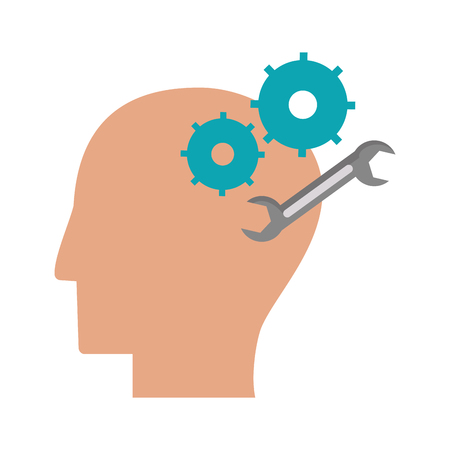 human head gear tool engineer vector illustration eps 10のイラスト素材