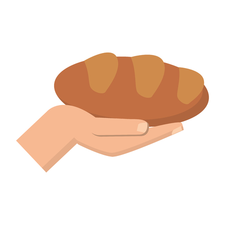 hand holding bread religion symbol vector illustration eps 10のイラスト素材