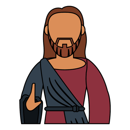 jesus christ catholic blessed spirituality vector illustration eps 10のイラスト素材