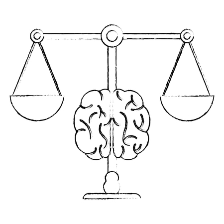brain balance justice equality image vector illustration eps 10のイラスト素材
