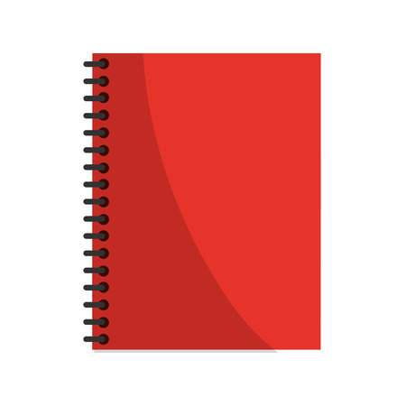 notebook icon over white background. colorful design. vector illustrationのイラスト素材