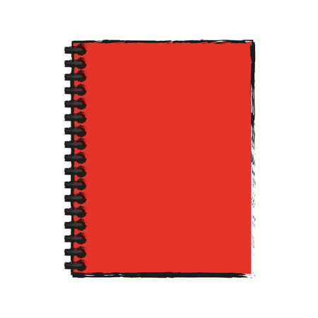 notebook icon over white background. vector illustrationのイラスト素材