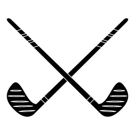 crossed stick hockey sport pictogram vector illustration ep 10のイラスト素材