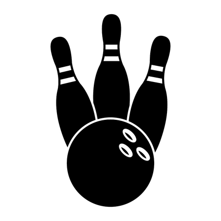 bowling sport image pictogram vector illustration ep 10のイラスト素材