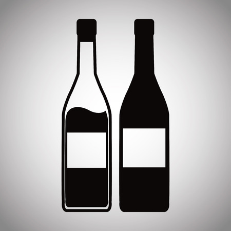 two bottle wine image vector illustration eps 10のイラスト素材