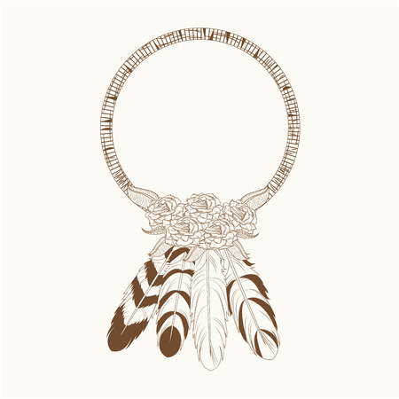 free spirit decoration feathers vector illustrationのイラスト素材