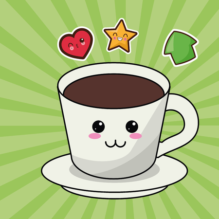 coffee cup image vector illustrationのイラスト素材