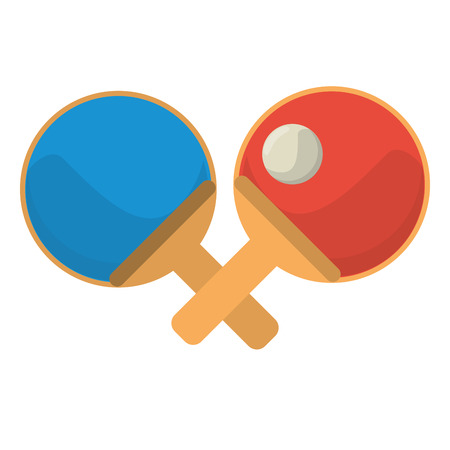 Tennis table paddle ball vector illustrationのイラスト素材
