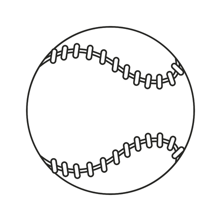 baseball ball sport game thin line vector illustration eps 10のイラスト素材
