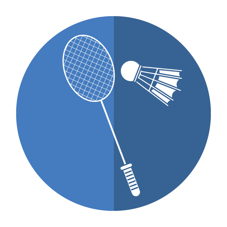 badminton racket shuttlecock sport shadow vector illustration eps 10のイラスト素材