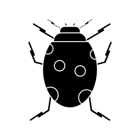 ladybug insect nature icon pictogram vector illustration eps 10のイラスト素材