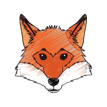 fox animal icon image vector illustration designのイラスト素材