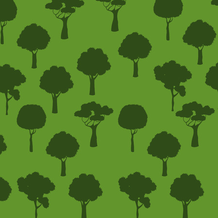 tree green plant semaless pattern vector illustration eps 10のイラスト素材