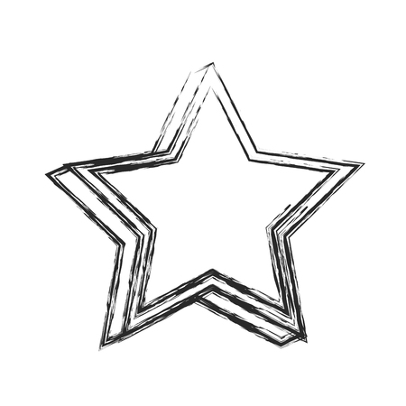 Star decoration symbol image sketch vector illustrationのイラスト素材