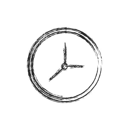 Clock watch time icon sketch vector illustrationのイラスト素材