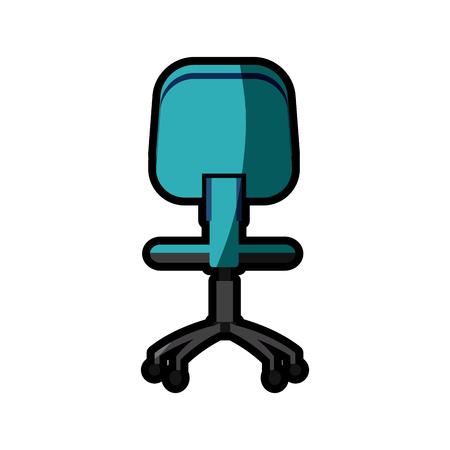 Office chair work image shadow vector illustrationのイラスト素材
