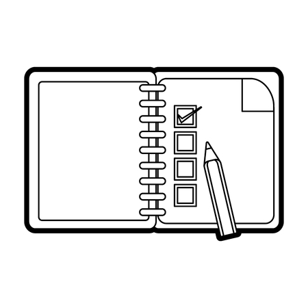 checklist with pencil icon image vector illustration designのイラスト素材