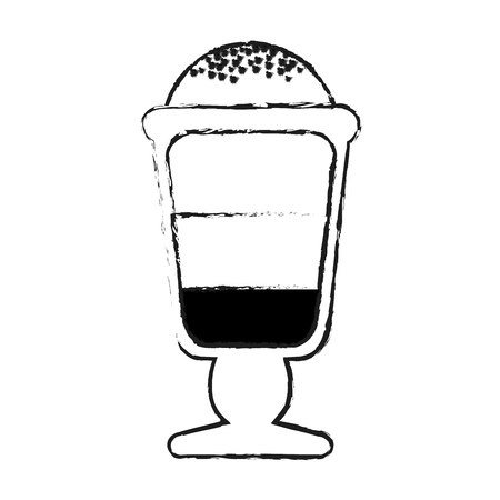 beverage with foam coffee related icon image vector illustration designのイラスト素材