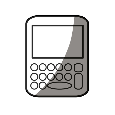 outlined calculator financial utensil office vector illustrationのイラスト素材