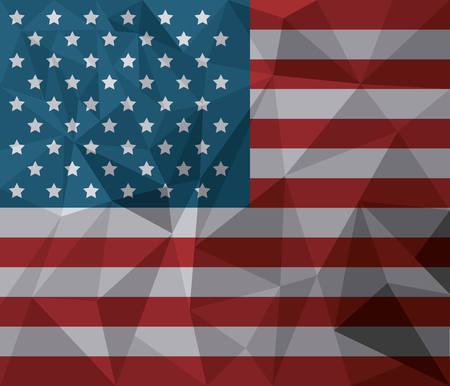 USA flag american national symbol abstract vector illustrationのイラスト素材
