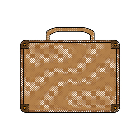 Color blurred stripe of executive briefcase with handle vector illustrationのイラスト素材
