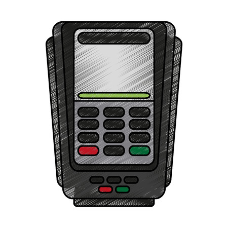 Color pencil dataphone digital device vector illustrationのイラスト素材