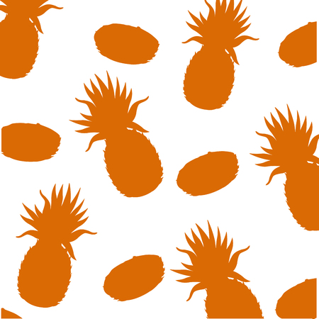 Pineapple decoration seamless pattern design vector illustrationのイラスト素材