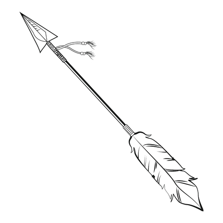 free spirit arrow rustic tribal decoration vector illustrationのイラスト素材