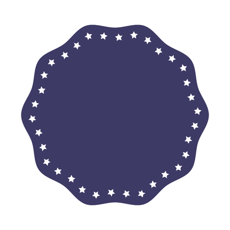 Blue emblem stamp sticker blank design vector illustrationのイラスト素材