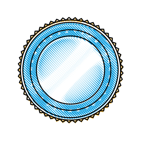 Badge label decoration stamp template vector illustrationのイラスト素材