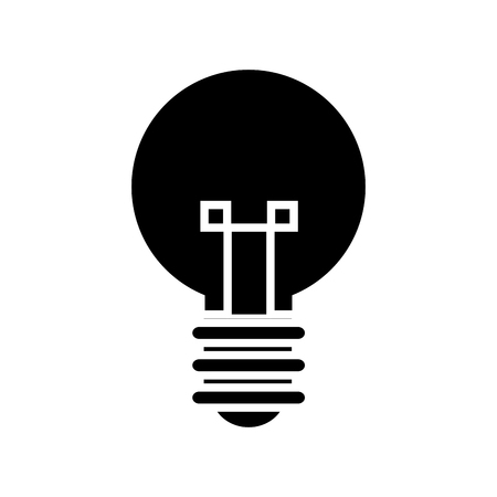 Bulb creative idea innovation icon silhouette vector illustration.のイラスト素材