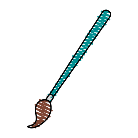 color crayon stripe brush tool art vector illustrationのイラスト素材